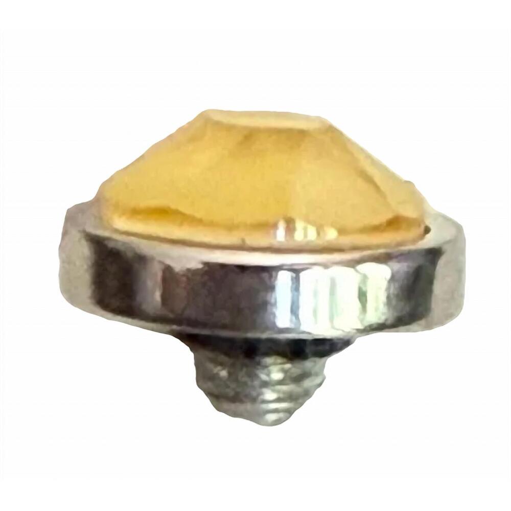 NEW QUDO women's canino 9 mm jewelry topper in yellow silver